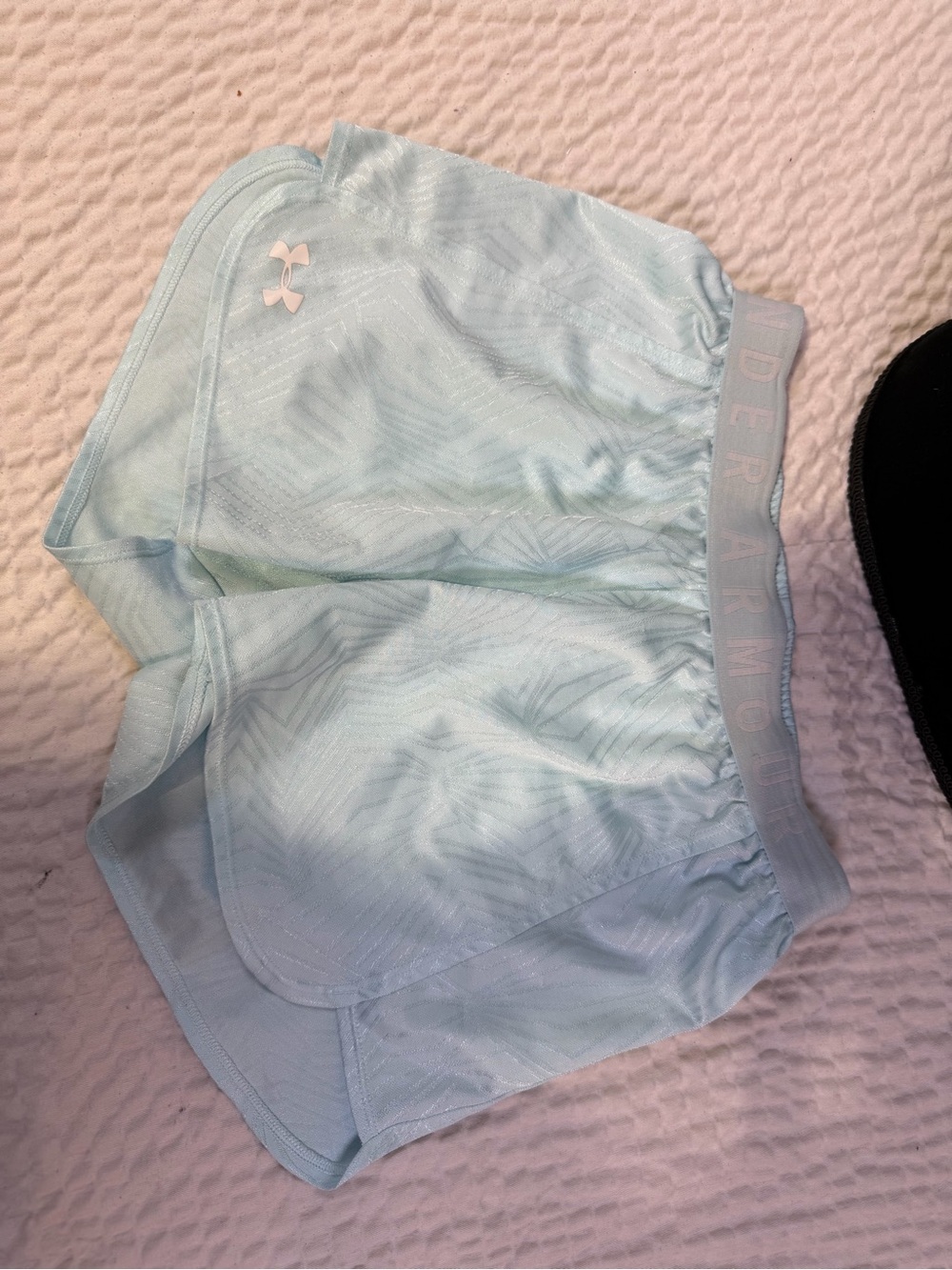 Under Armour Light Blue Workout Shorts with HeatGear